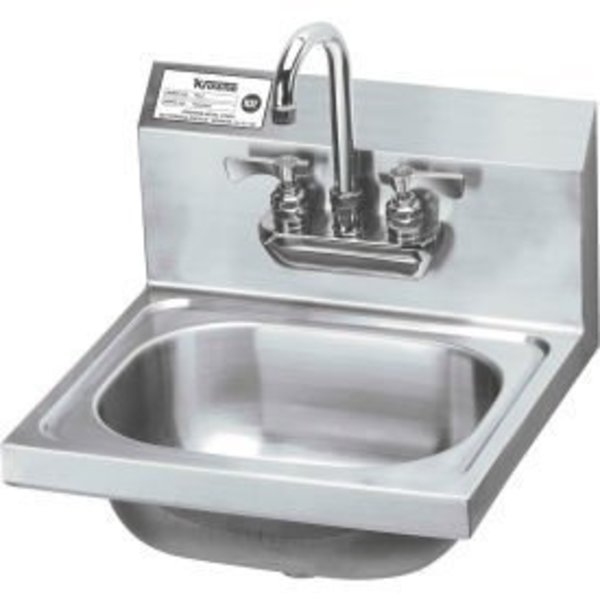 Krowne Krowne®® HS-22 16" Wide Hand Sink With Heavy Duty Faucet, Wrist Handles HS-22